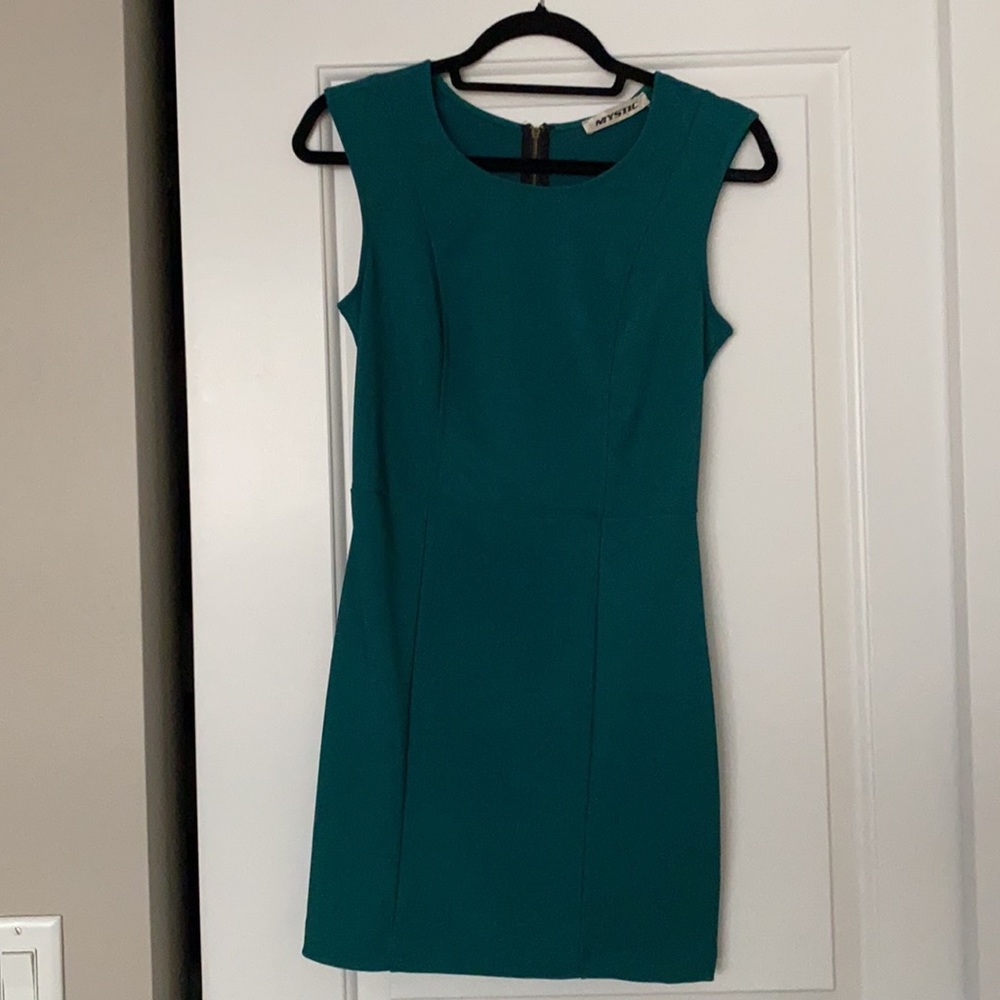 Mystic Green Mini Dress